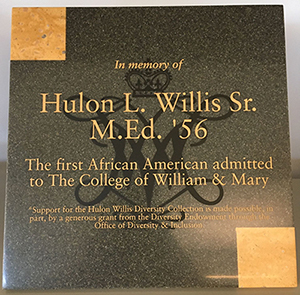 Hulon Willis Plaque