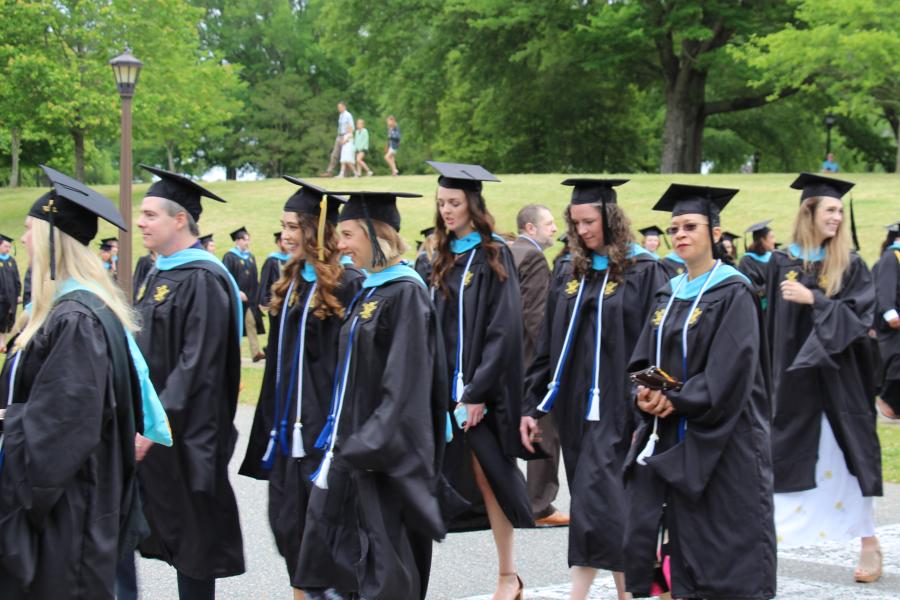 Students Walking in Procession