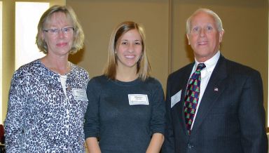 Margaret and Bob Hershberger with their scholarship recipient, Allyson Kveselis
