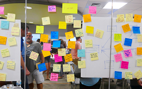 Teachers in the first cohort brainstorm during the 2018 Summer Academy.