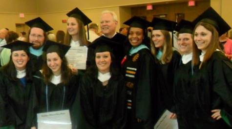 Professor Moore with the 2014 graduates