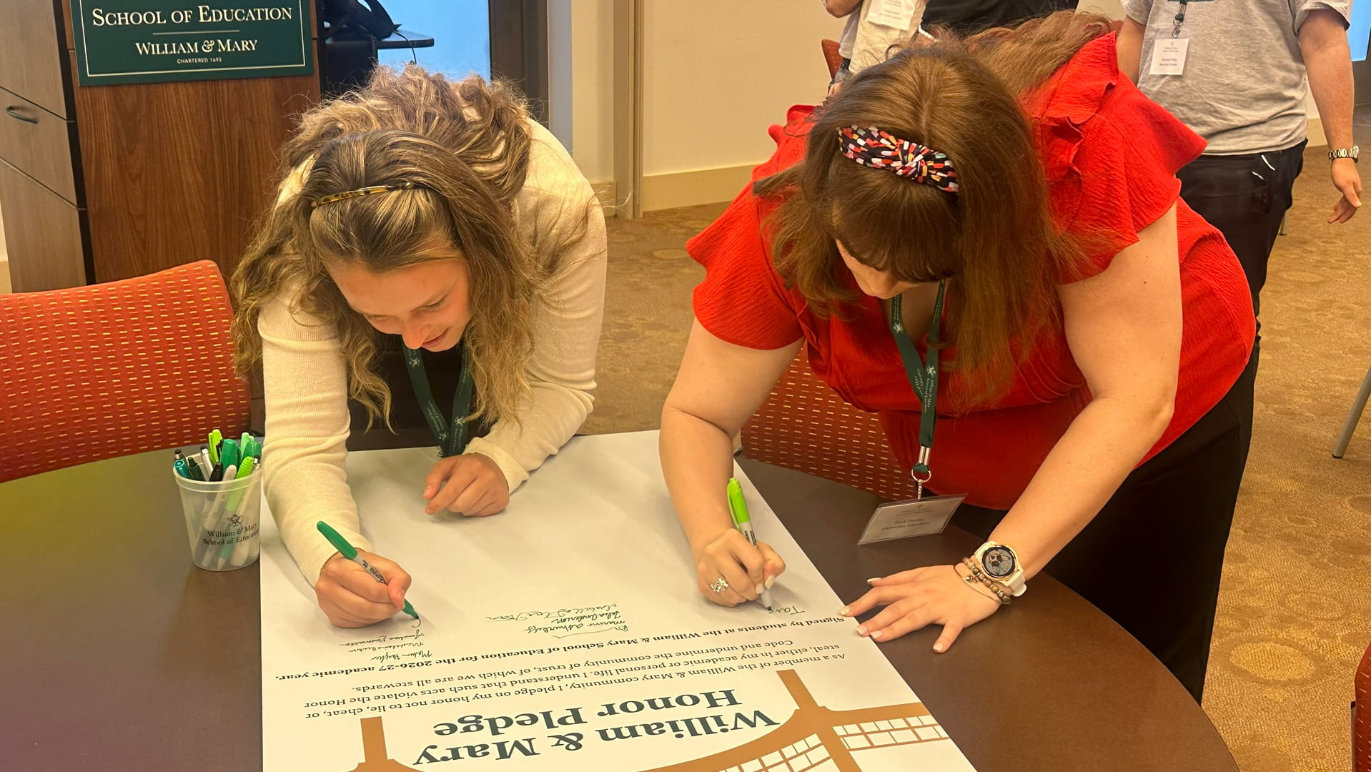 C&I Students Signing Honor Code