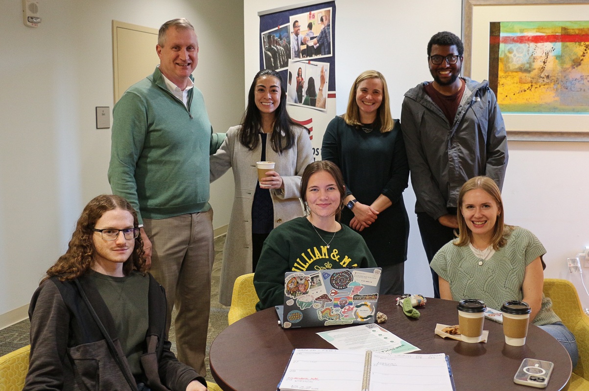 Dean Knoeppel with students during Education Week