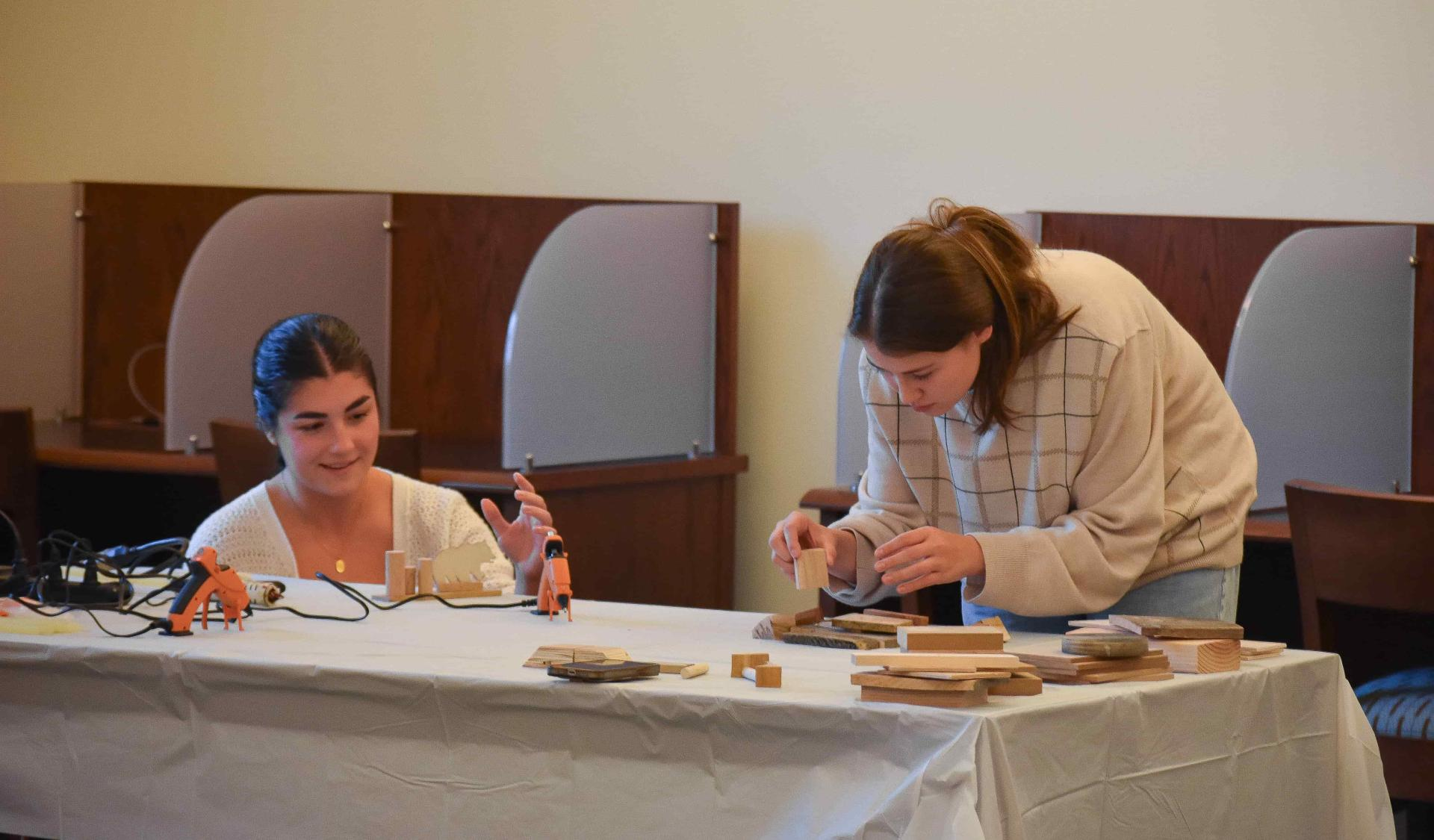 Ed. Week Students working with wood