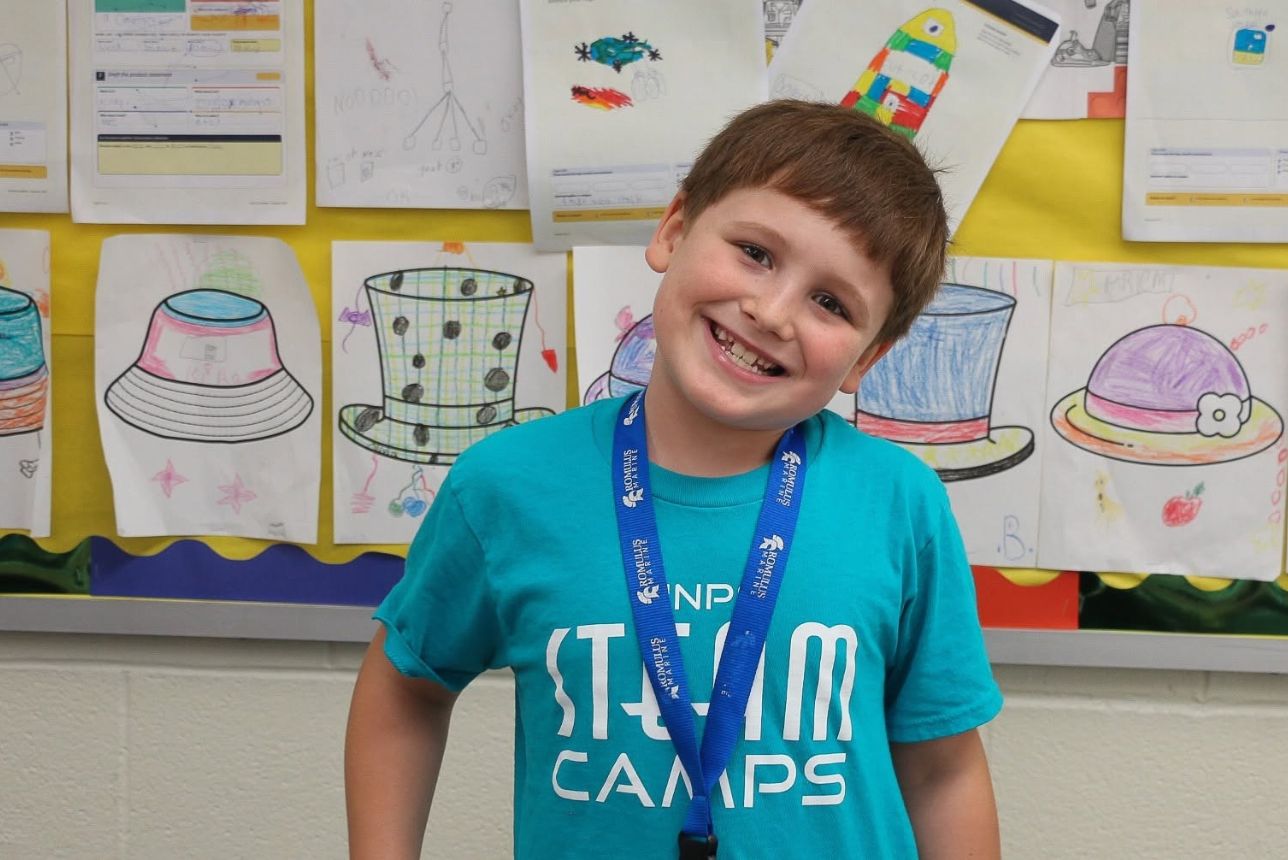 Student Smiling at Steam Camp
