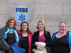 Leslie Bohon-Atkinson, Kim Brush, Sharon Stone, Bronwen Watts at the Dublin Institute of Technology
