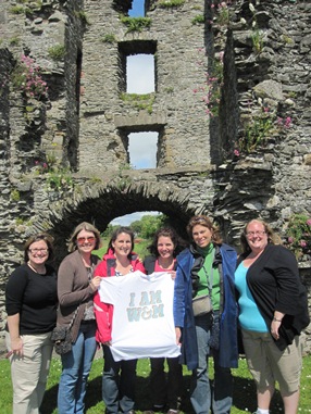 Amy Schmidt, Sharon Stone, Kim Brush, Pamela Eddy, Leslie Bohon-Atkinson, Bronwen Watts at Mellifont Abbey, County Louth