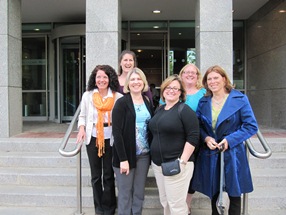 Pamela Eddy, Kim Brush, Sharon Stone, Amy Schmidt, Bronwen Watts, Leslie Bohon-Atkinson at the Higher Education Authority of Ireland, Dublin