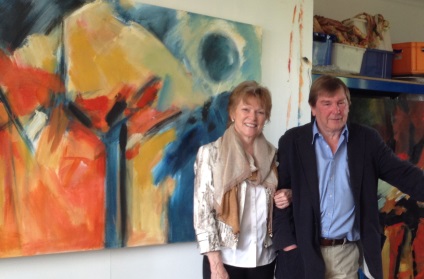 Gail McEachron with artist, Ron George