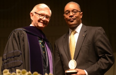 President Taylor Reveley with Earl Granger