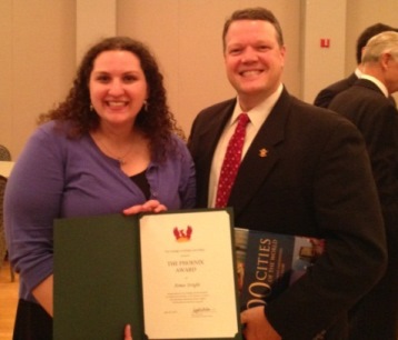 Aimee Stright with Associate Dean Director of Orientation Mark Sikes