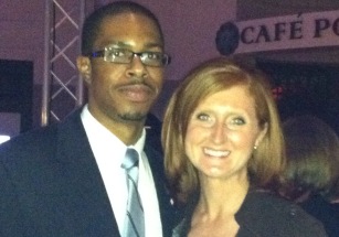 Nicholas Trice with his mentor, Laura Marshall
