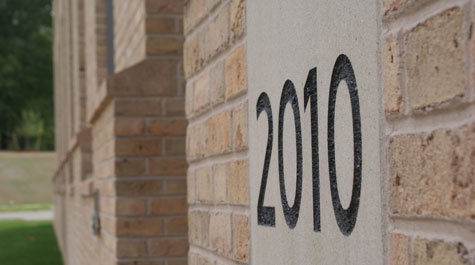 Cornerstone of the new building