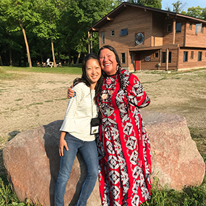 Nancy Chae with Theda New Breast, MPH - a leader in the field of Native American wellness as well as a teacher and healer from Blackfeet Nation in Montana.