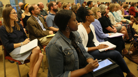 The event was the first in the School of Education’s 2018-2019 Diversity Lecture Series. (Photo by Stephen Salpukas)