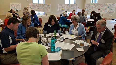 School, university and professional learning leaders from across Virginia gather at the School of Education to examine the alignment of school leader and educator profiles with the state’s Profile of a Virginia Graduate. 