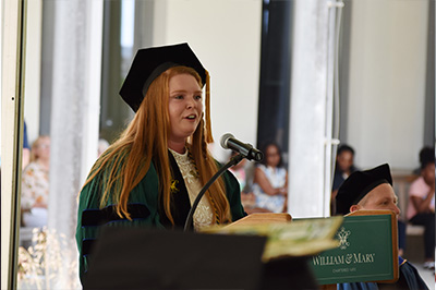 Amanda Goldstein Ph.D. '22 was the student speaker.