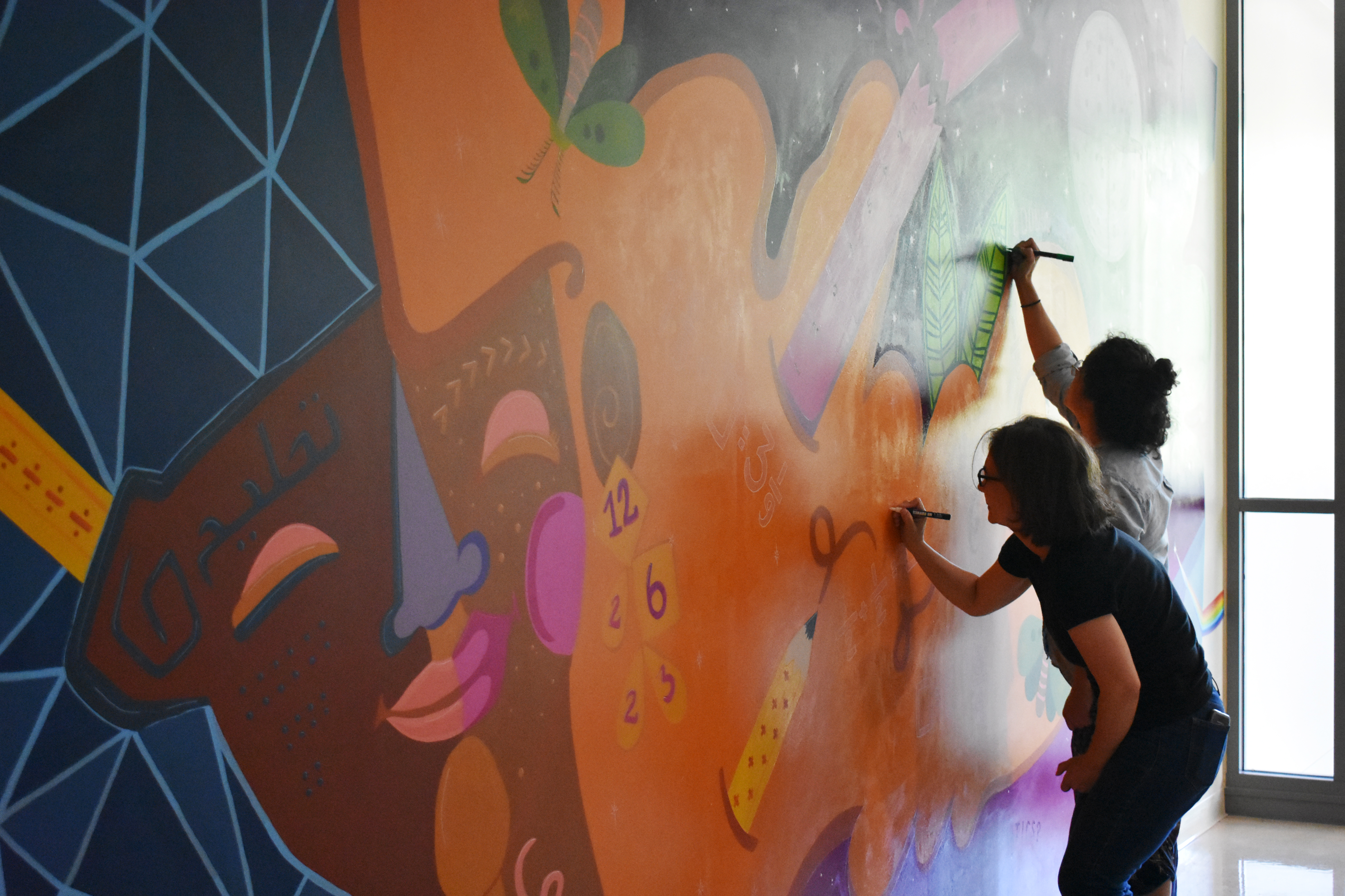 M2 Summer Camp Mural in Progress