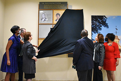 Unveiling the new Trailblazers Wall. {em}Photo by Julie Tucker{/em}