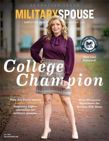 Lindsay Blount with Military Spouse Magazine