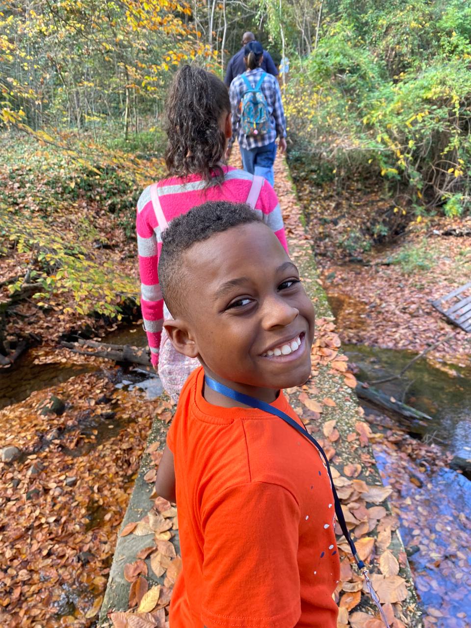 Elementary students in Blue Sky Fund’s “Explorers Program” collecting data in a local park. Photo courtesy of Blue Sky Fund.