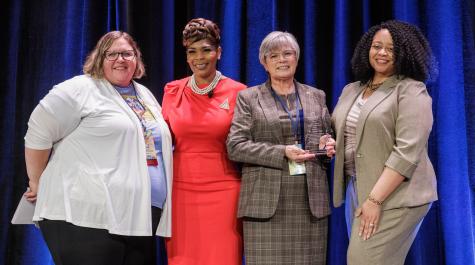 Patricia Popp Ph.D. ’01 was honored with the Sandra Neese Lifetime Achievement Award presented by the National Association for the Education of Homeless Children and Youth (NAEHCY).