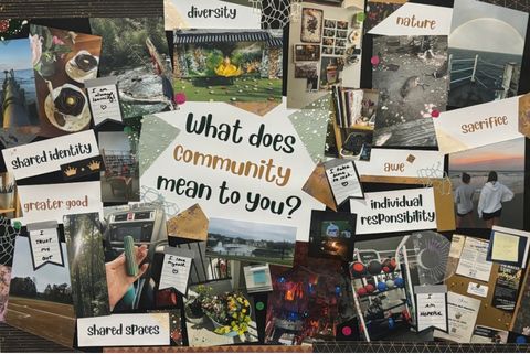 One of three photo collages created by counseling students in the School of Education as part of a summer service-learning project.