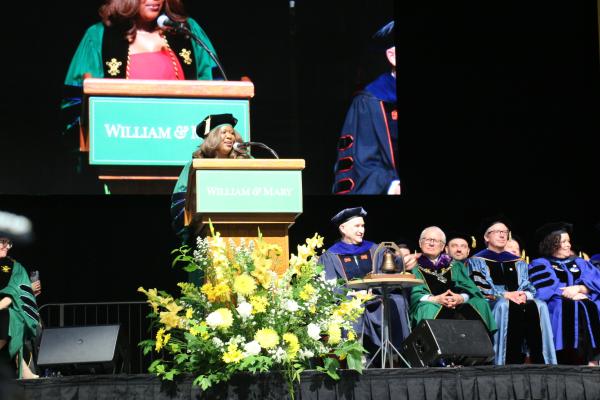Glory speech on stage